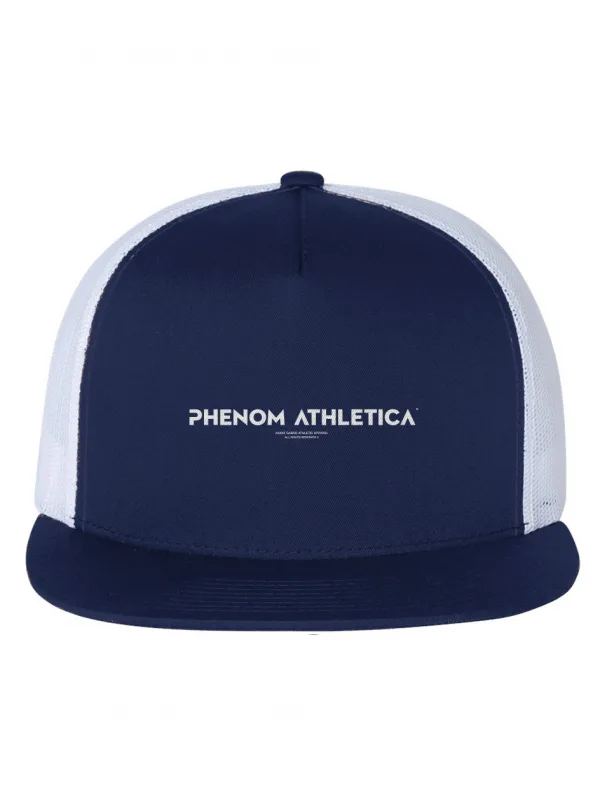 Phenom Athletica® White Mesh Five-Panel Trucker Ca